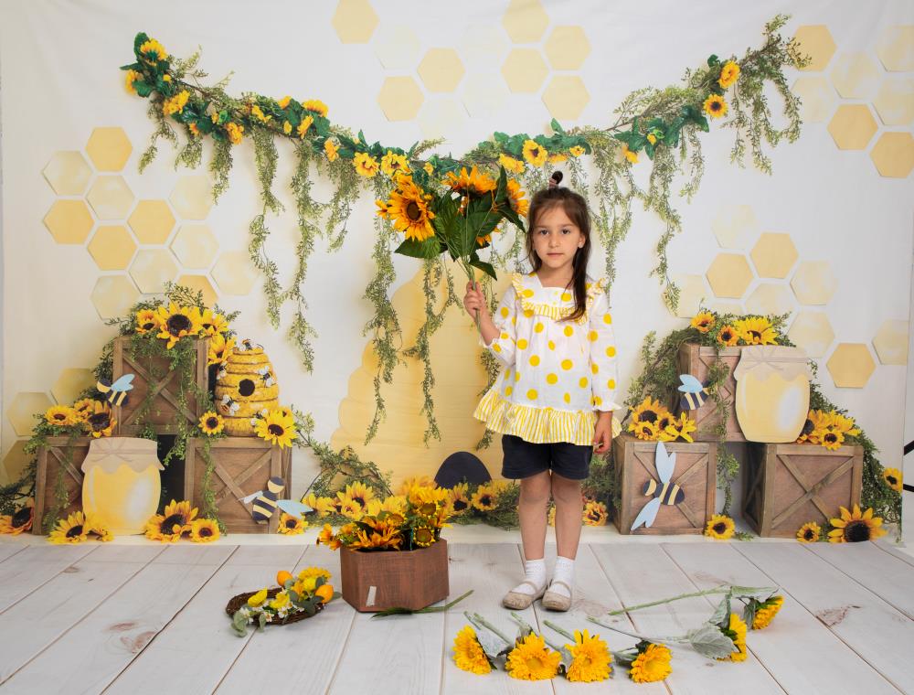 Sunflower Bee ONE Cake Topper, Bee Themed First Birthday Cake