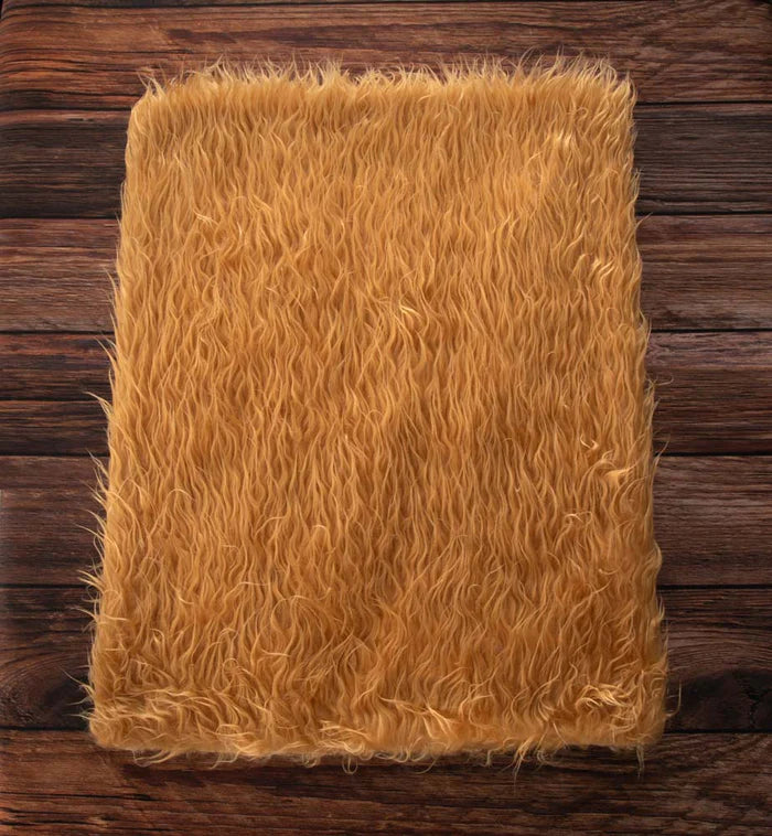 LONSALE Kate Camel Faux Fur Blanket Props for Baby Photography