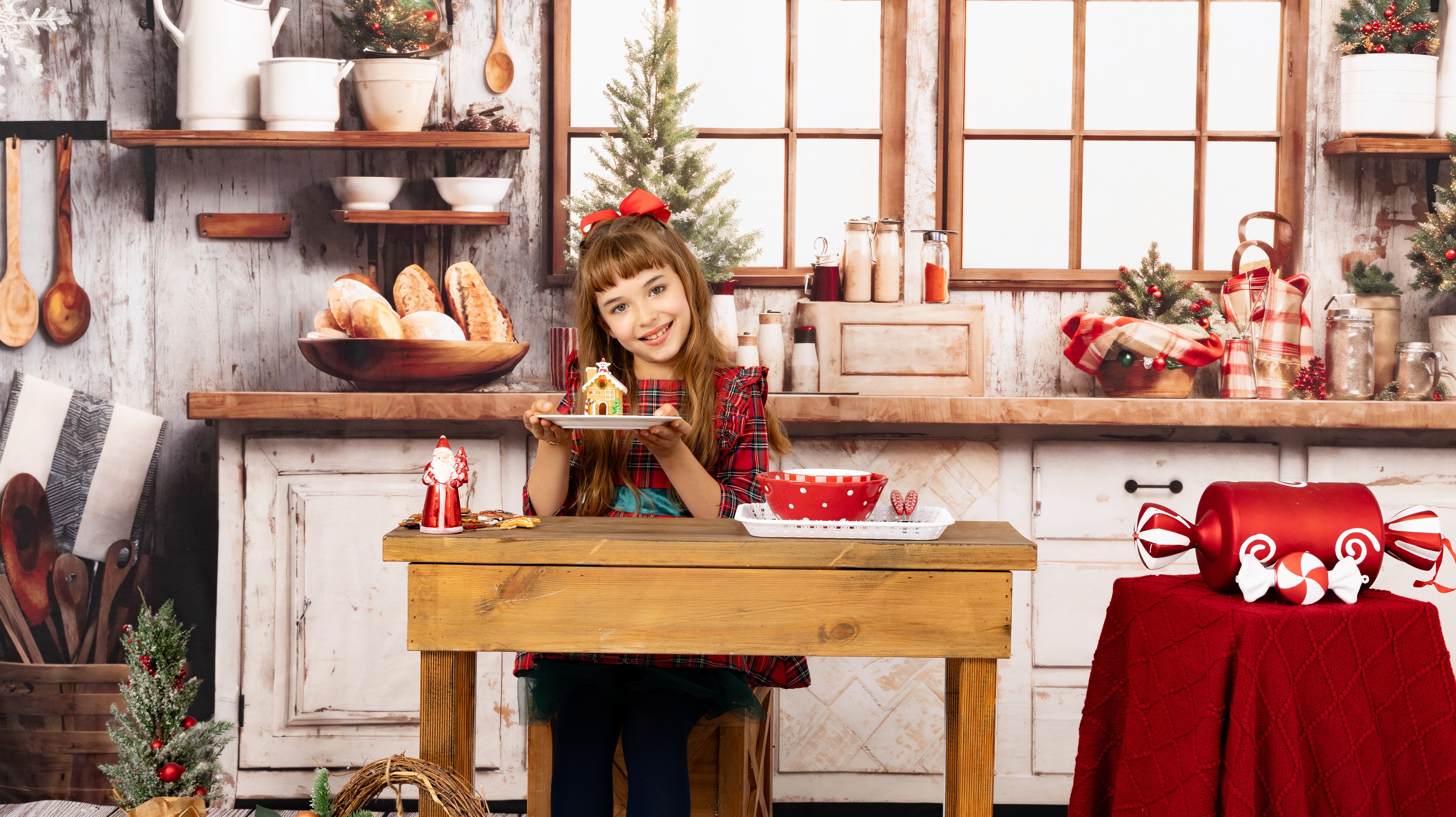 Kate White Christmas Kitchen Backdrop Designed by Emetselch