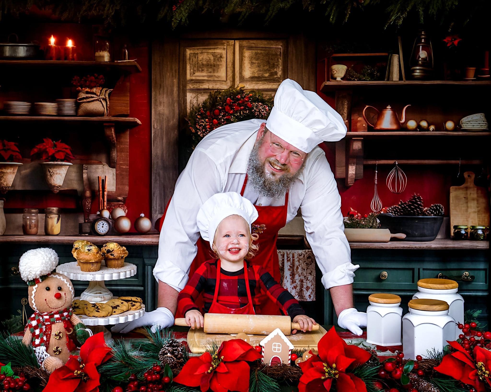 Kate Christmas Kitchen Backdrop Designed by Mandy Ringe Photography