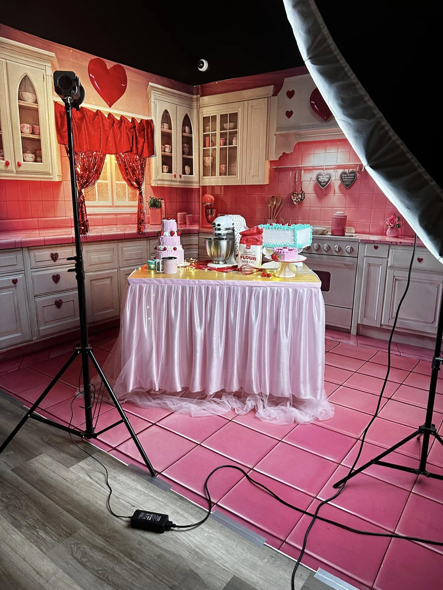 Kate Pink Valentine's Day Kitchen Room Set(8ftx8ft&10ftx8ft&8ftx10ft)