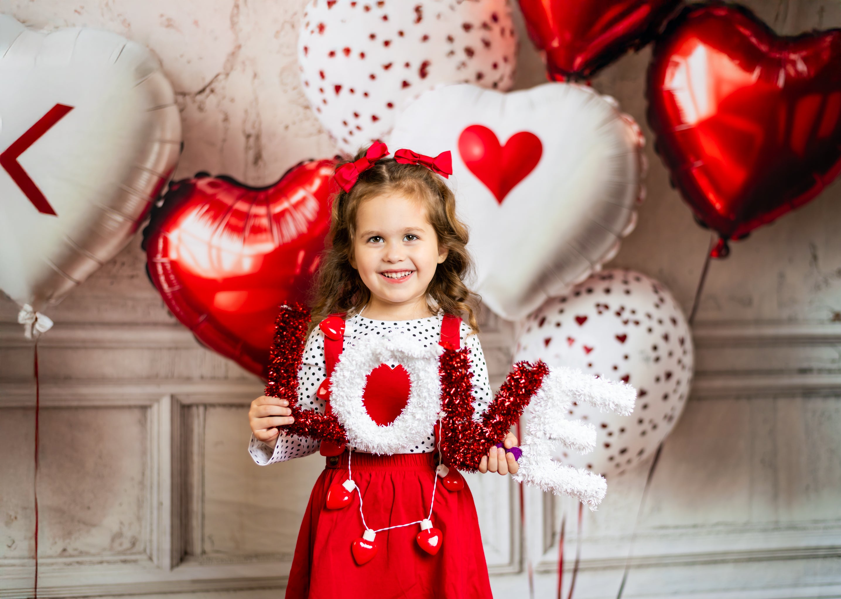 Kate Valentine Heart Balloon Wall Backdrop Designed by Emetselch