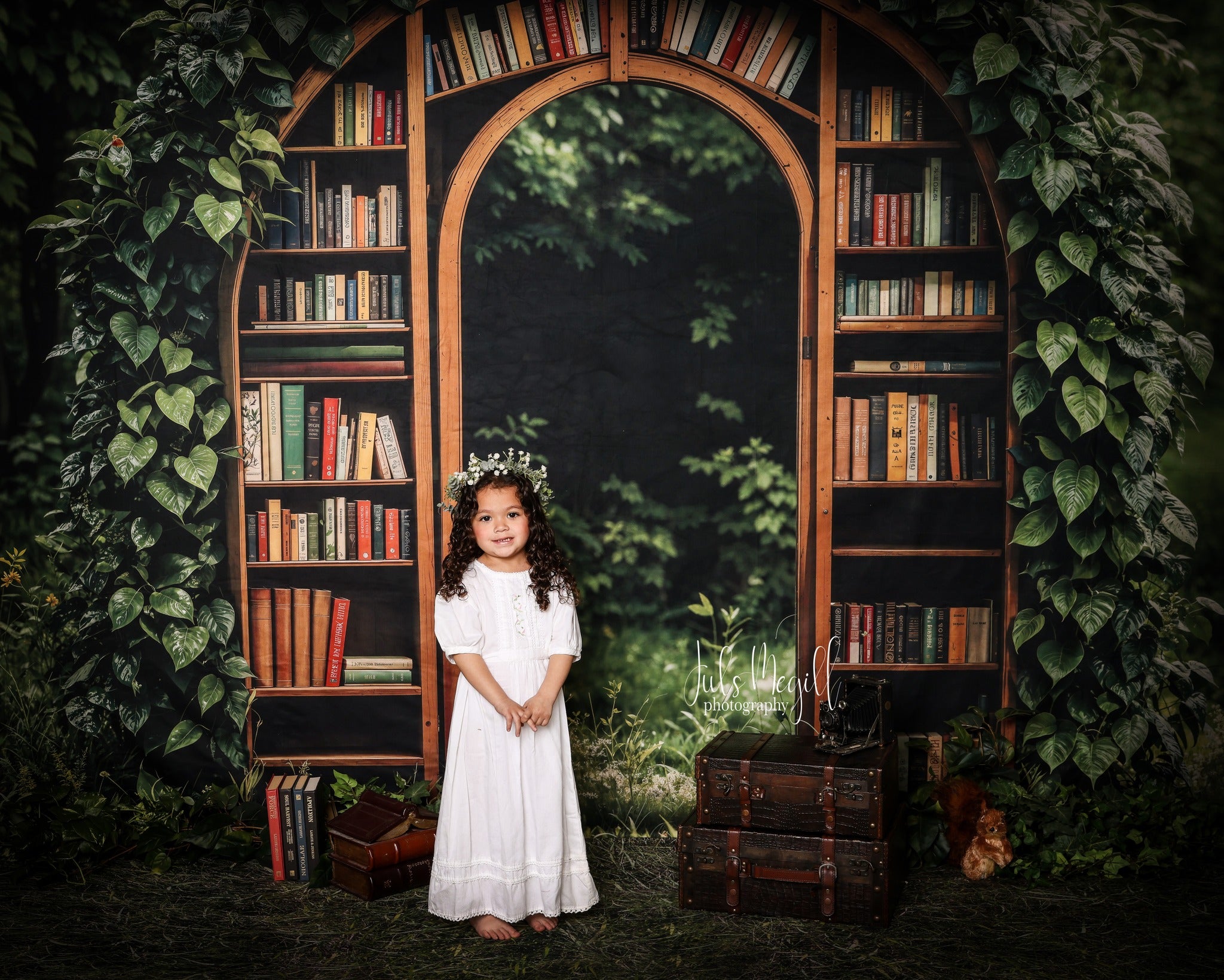 Kate Spring Garden Library Arch Backdrop Designed by Emetselch