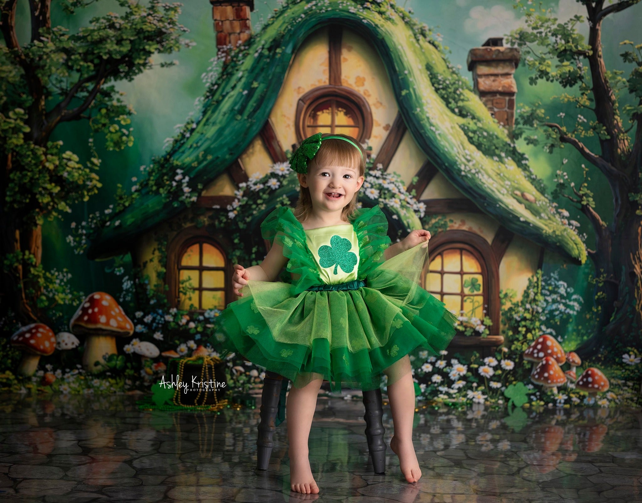 Kate Green Magic Clover House Backdrop Designed by Emetselch