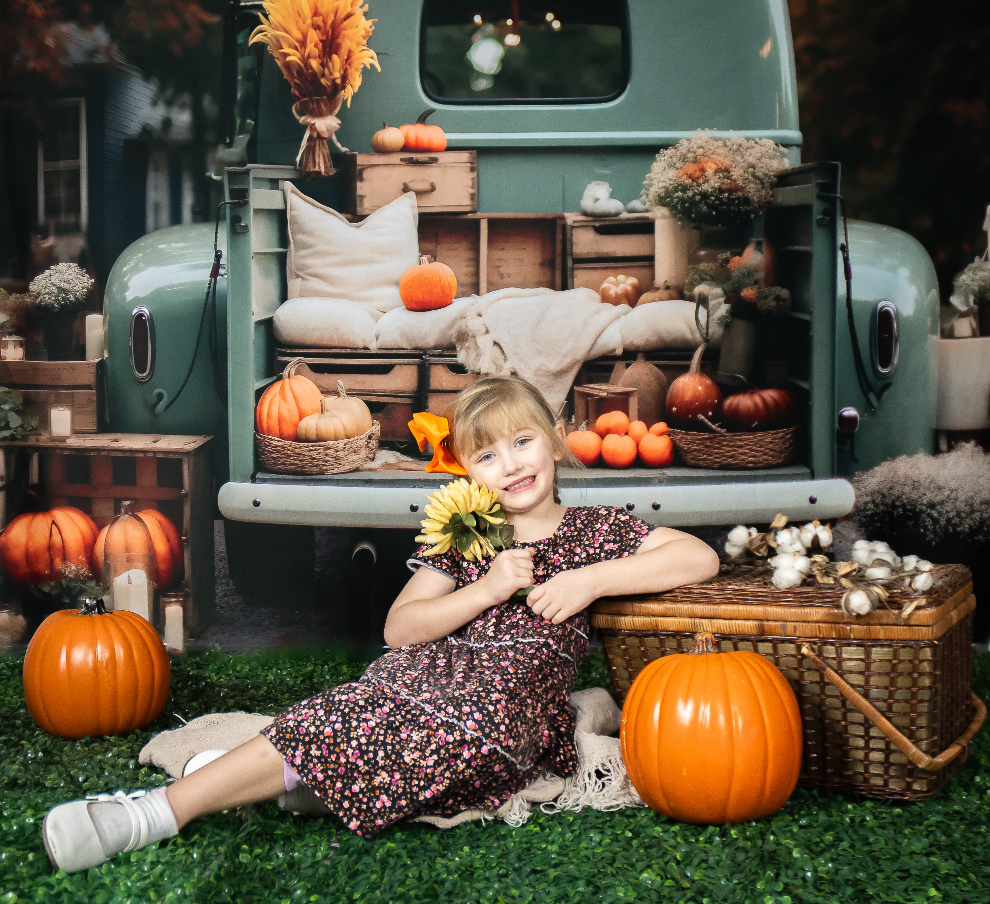 Kate Autumn Car Truck Backdrop for Photography