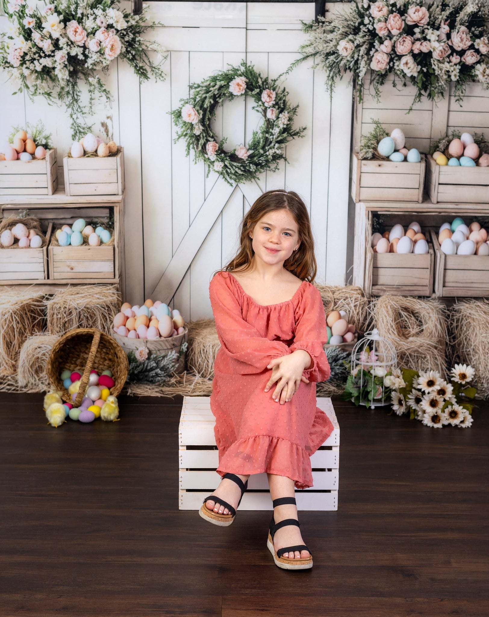 Kate Fleece Easter Egg Flower Backdrop Designed by Emetselch