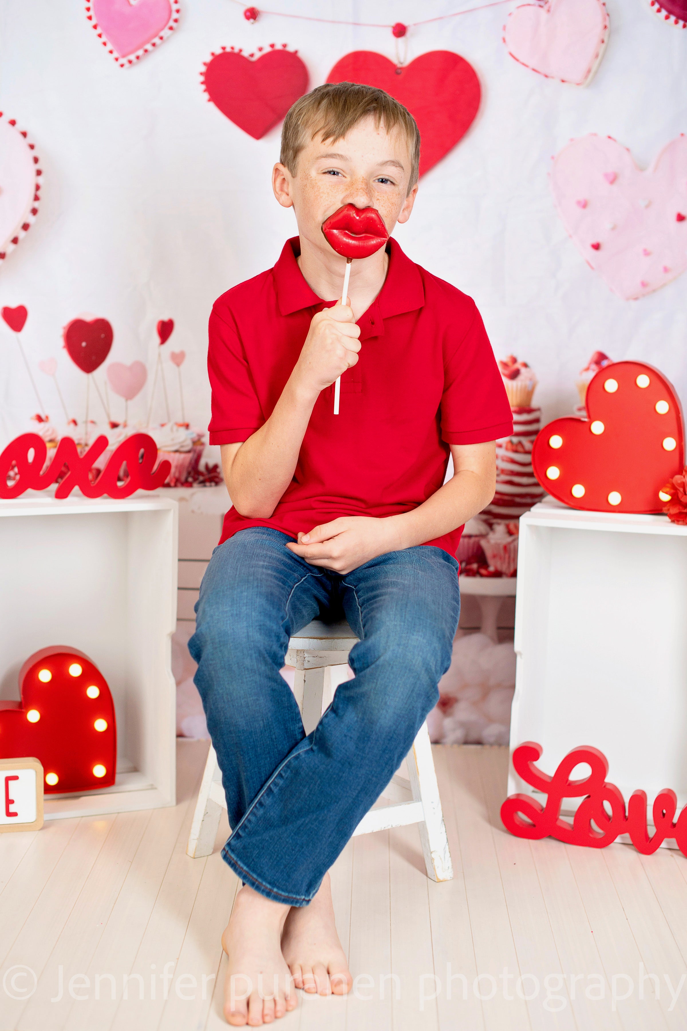 Kate Valentine Heart Cupcake Backdrop Designed by Emetselch