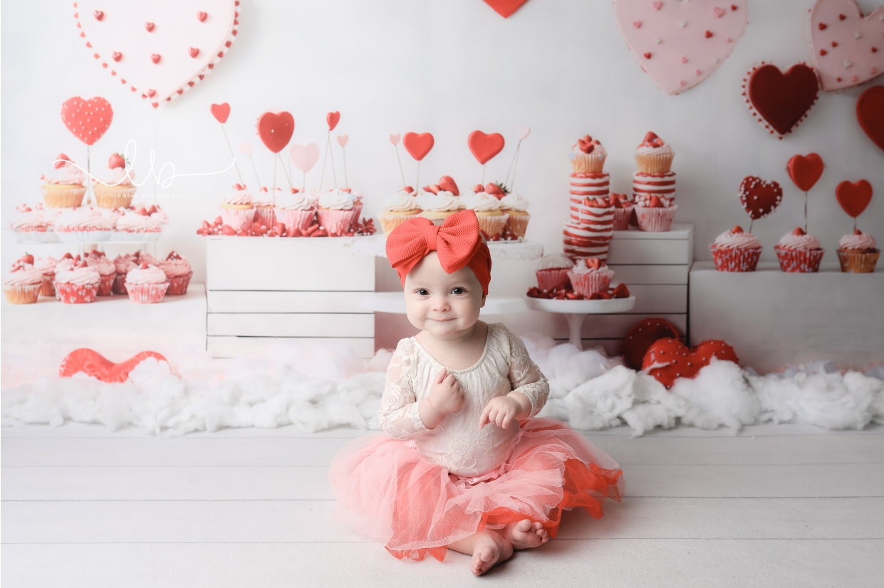 Kate Valentine Heart Cupcake Backdrop Designed by Emetselch