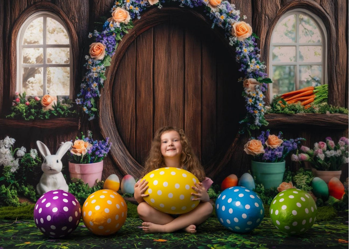 Kate Easter Bunny Floral Arch Tree House Backdrop Designed by Mini MakeBelieve