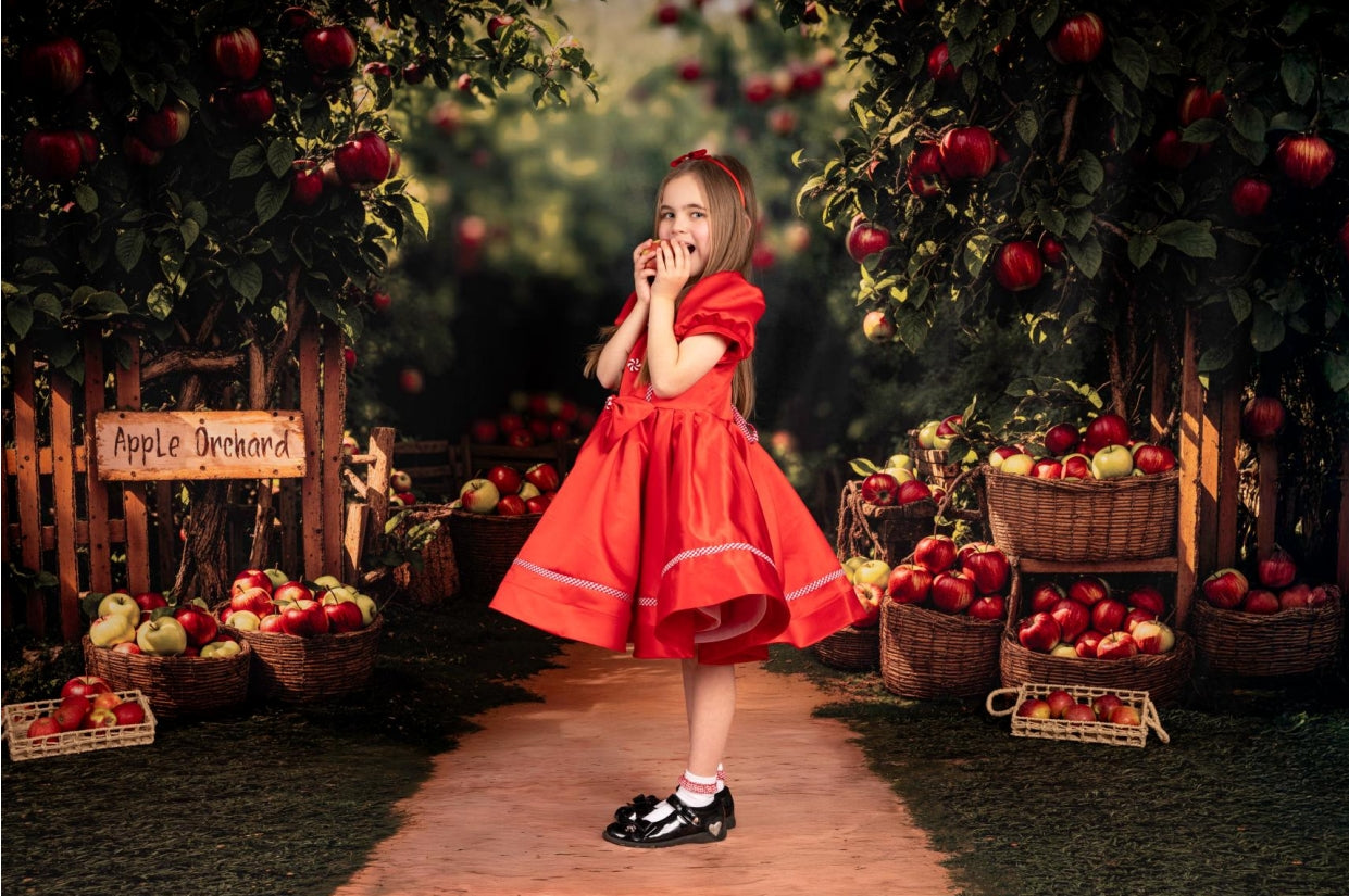 Kate Apple Orchard Backdrop+Garden Path Greenery Floor Backdrop