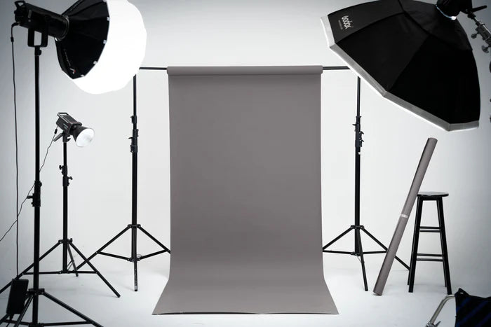 Kate Light Gray Seamless Paper Backdrop for Photography