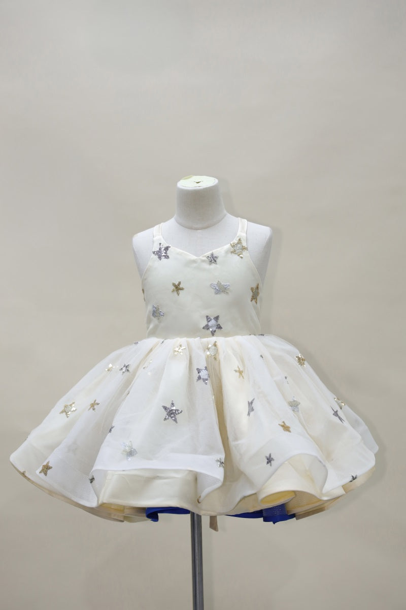 Kate Spring/Summer Stage Tie Star Mesh Kids Dress for Photography