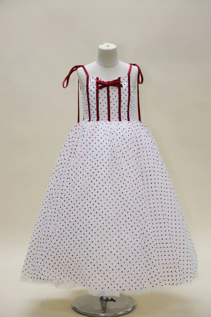 Kate Valentine's Day Heart Sequin Bow Kids Dress for Photography