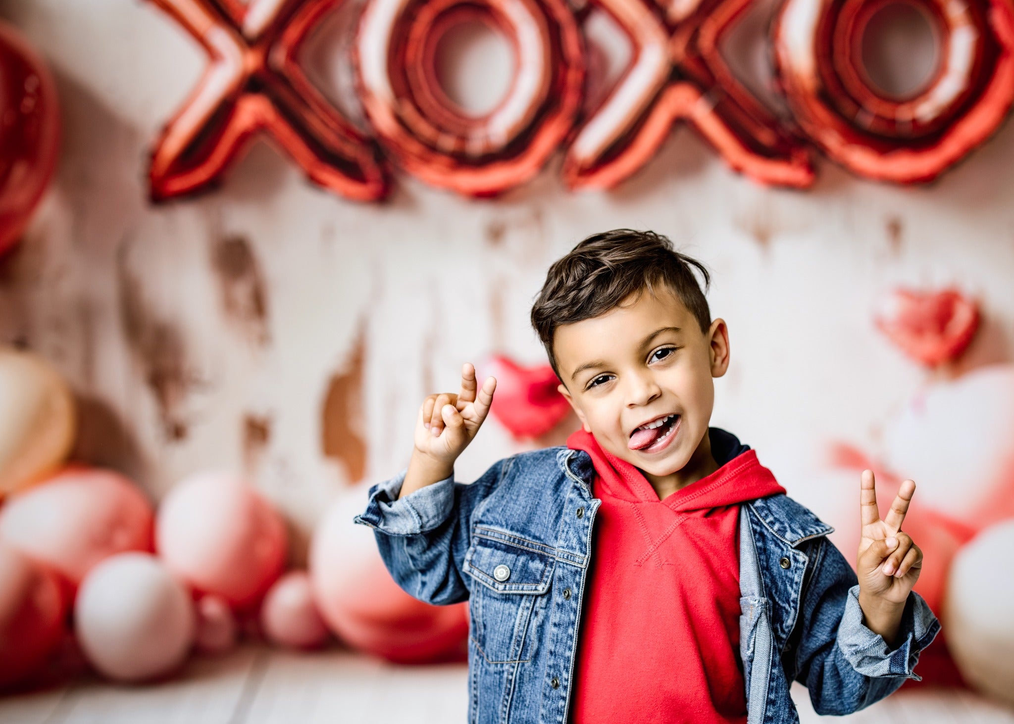 Kate Valentine's Balloons XOXO Heart Backdrop Designed by Emetselch