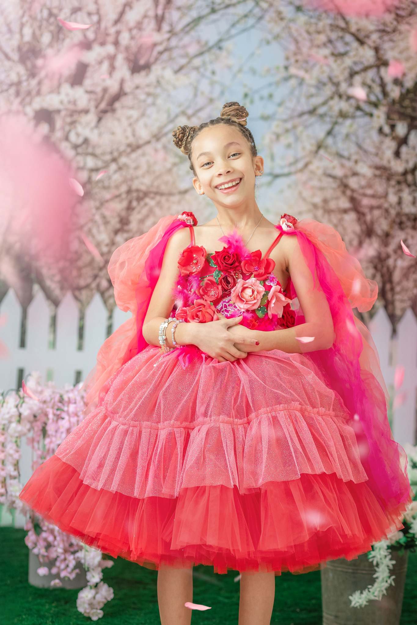 Kate Spring Flower Tree Backdrop Fence Designed by Chain Photography