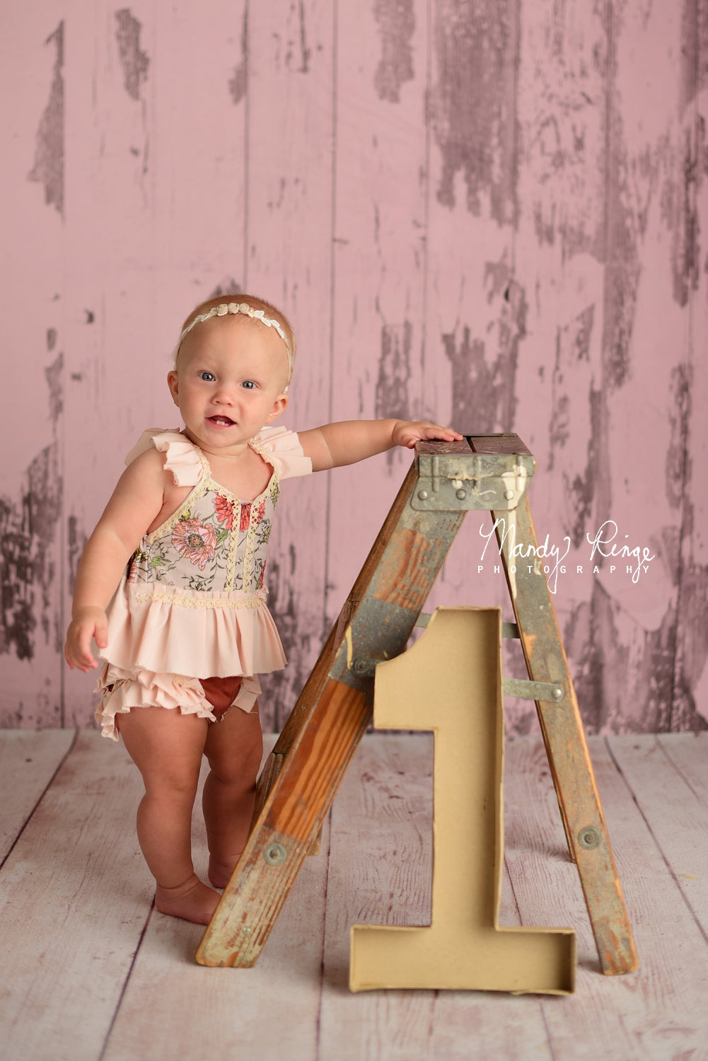 Kate Shabby Pink Barn Wood Backdrop Designed by Mandy Ringe Photography