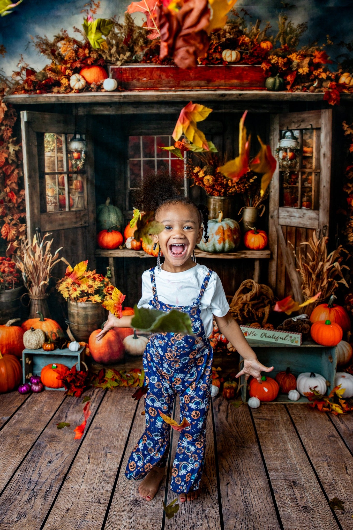 Kate Autumn/Fall Pumpkin Shop Backdrop Designed by Emetselch