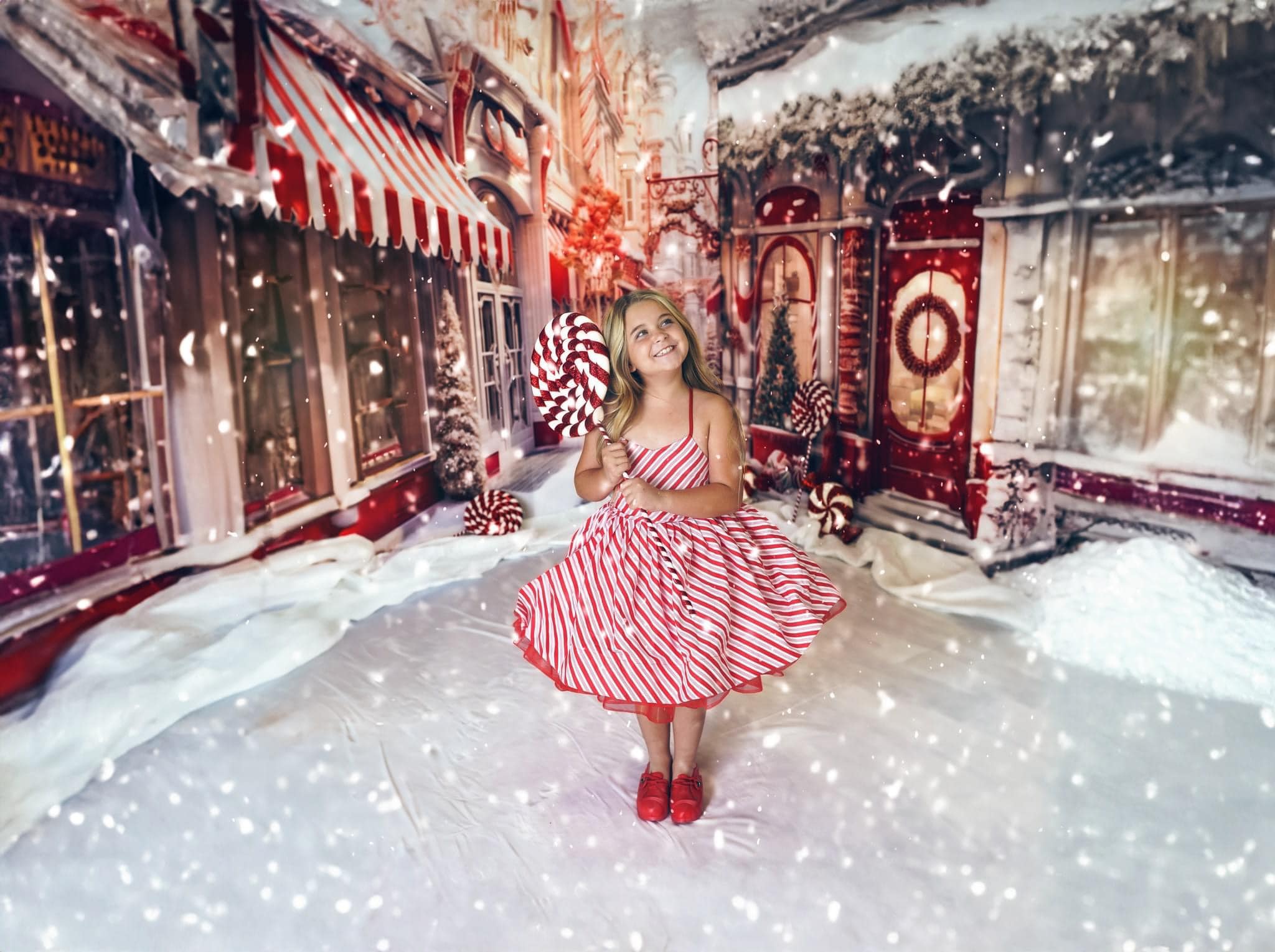 Kate Snow Christmas Town Store Backdrop Designed by Chain Photography