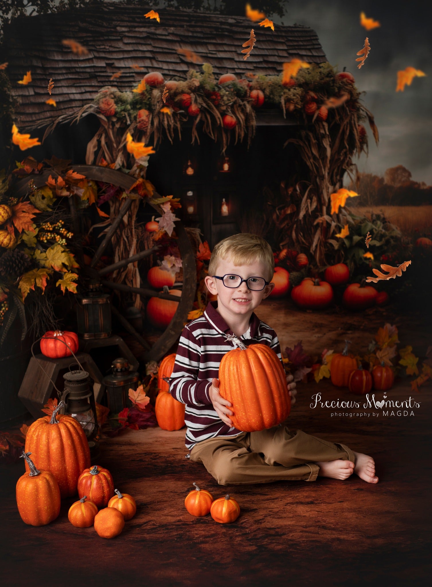 Kate Farm Pumpkin Harvest Backdrop for Photography