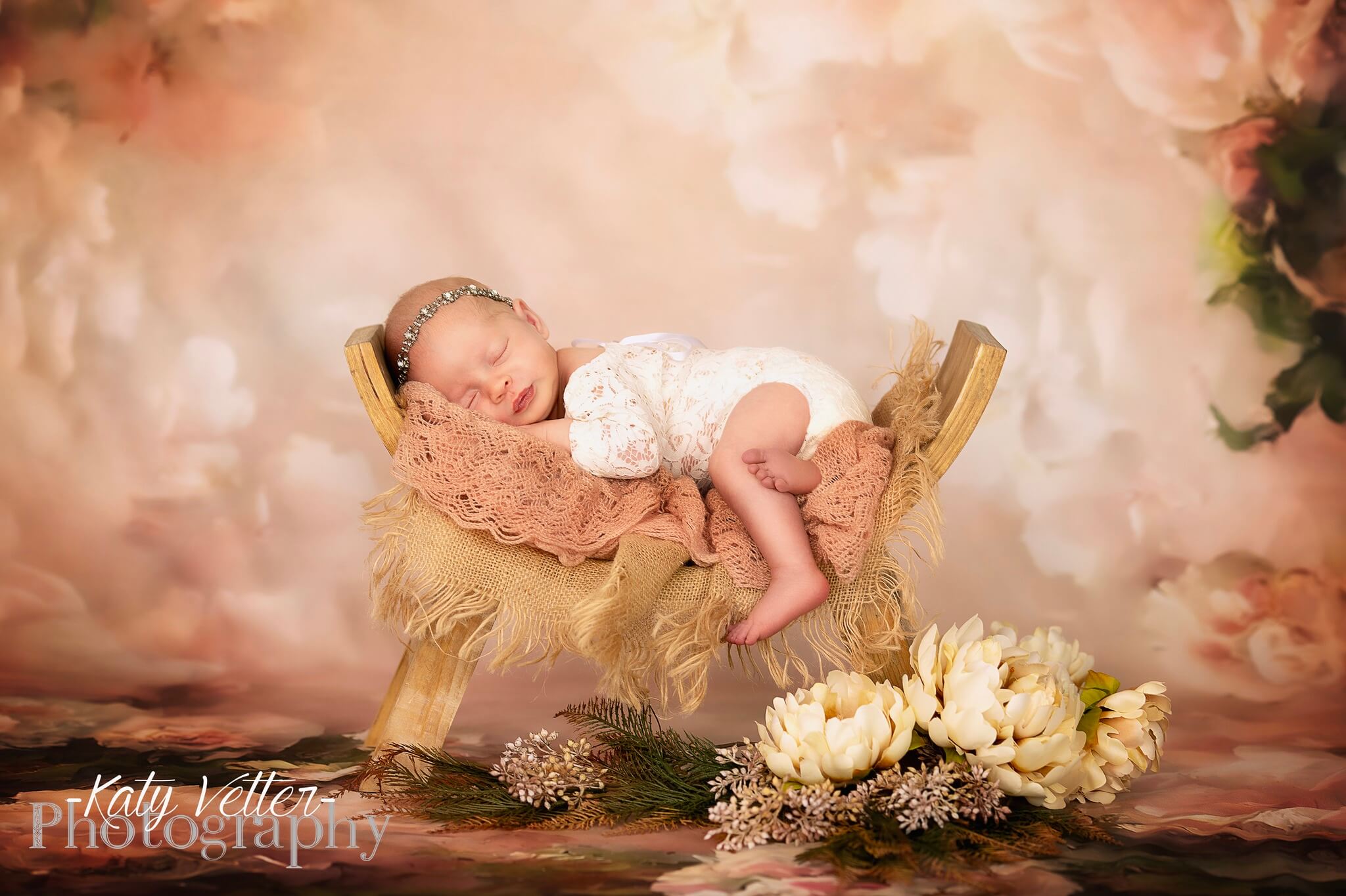 Kate Pink Flower Backdrop Portrait for Photography