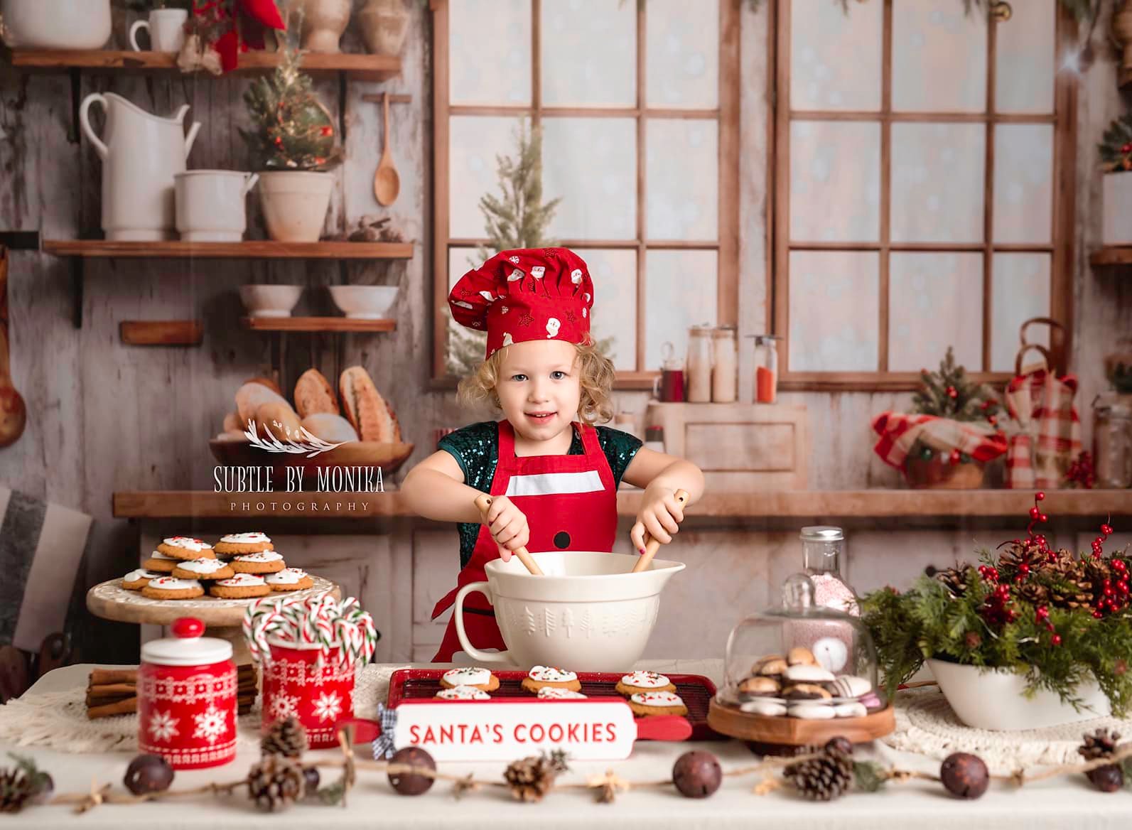 Kate White Christmas Kitchen Backdrop Designed by Emetselch