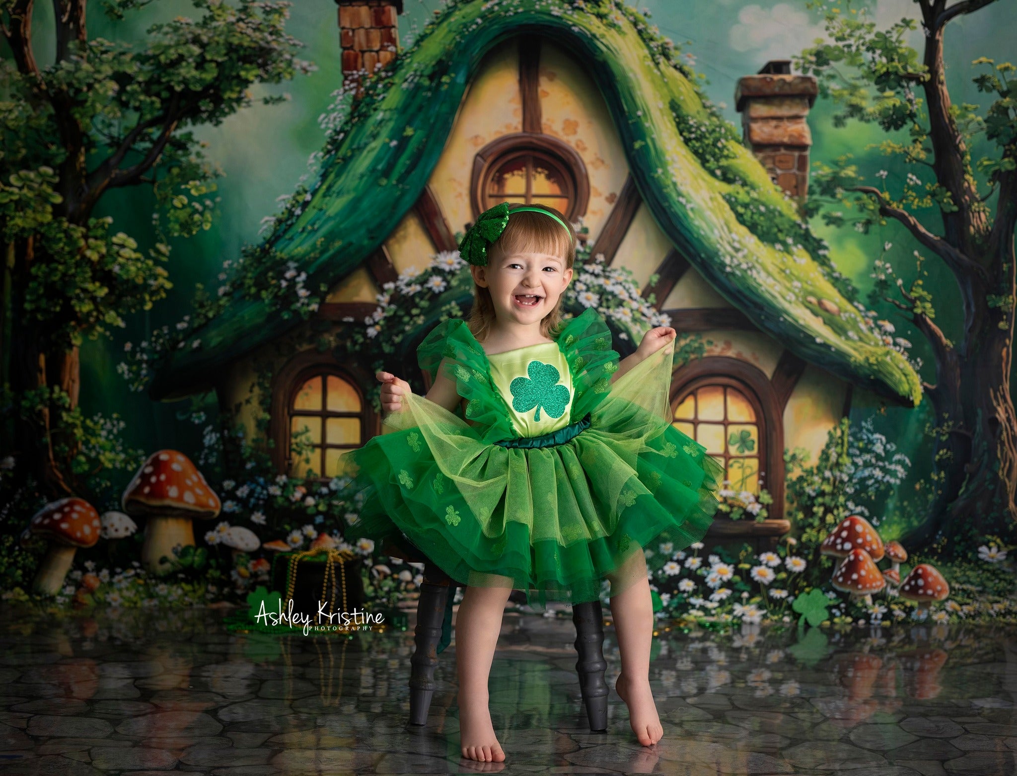 Kate Green Magic Clover House Backdrop Designed by Emetselch