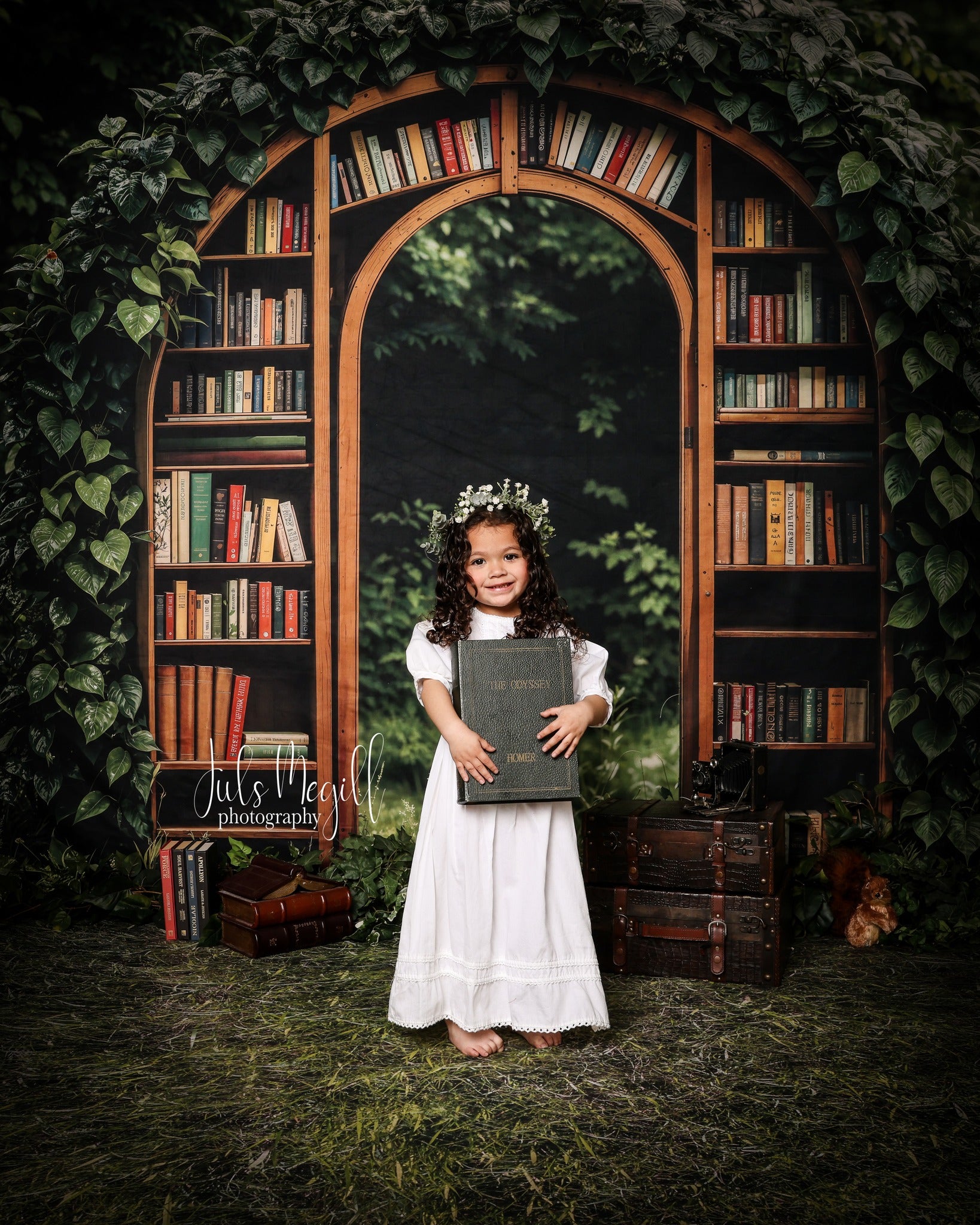 Kate Spring Garden Library Arch Backdrop Designed by Emetselch