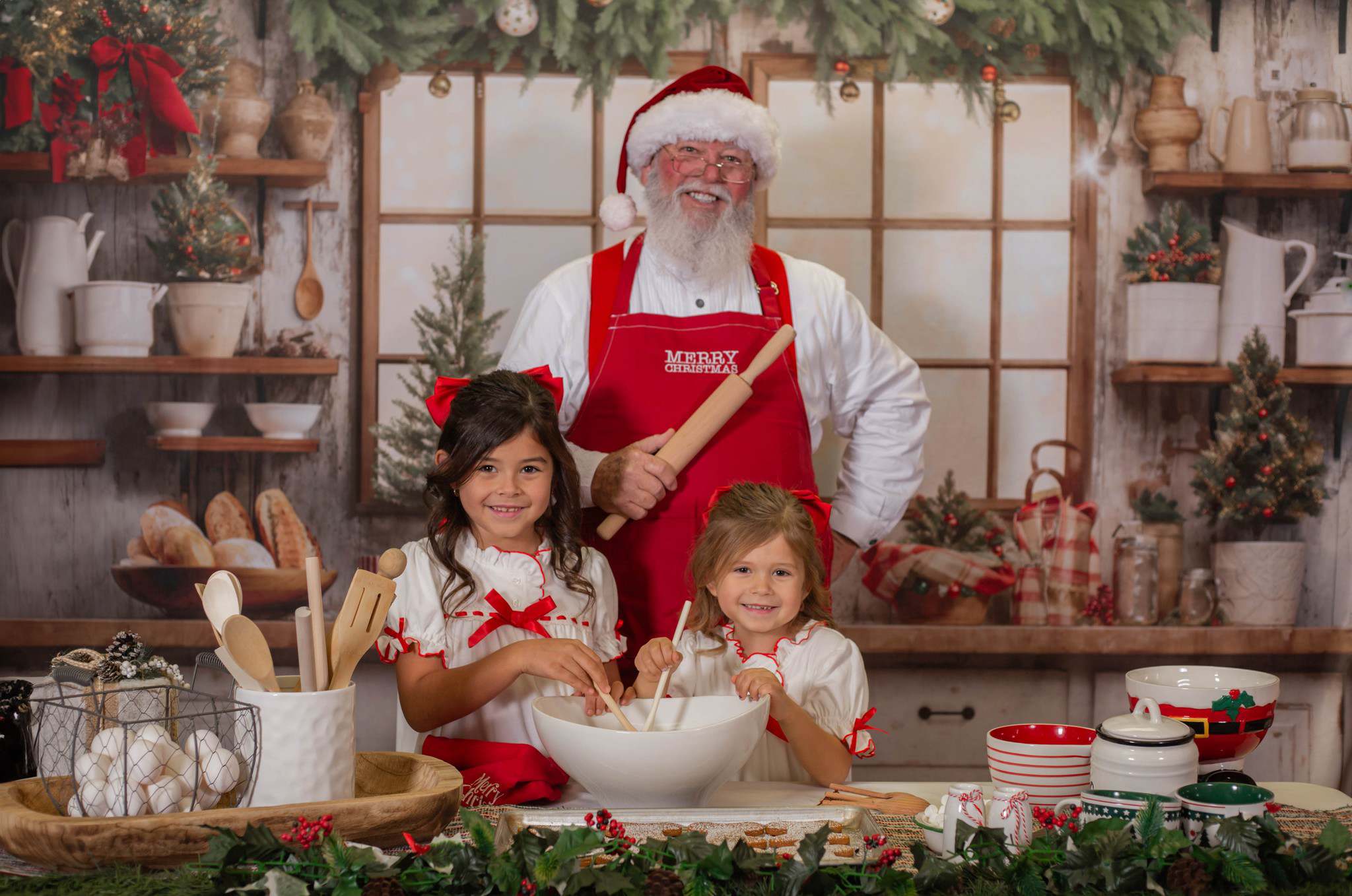 Kate White Christmas Kitchen Backdrop Designed by Emetselch