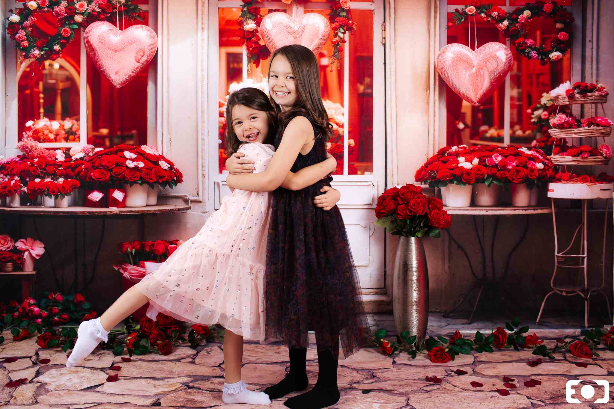 Kate Valentine's Day Red Rose Flower Shop Backdrop Designed by Chain Photography