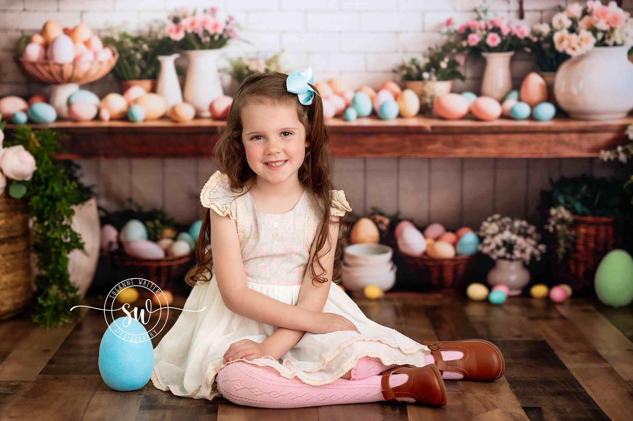 Kate Easter Eggs Flowers Kitchen Backdrop Designed by Emetselch