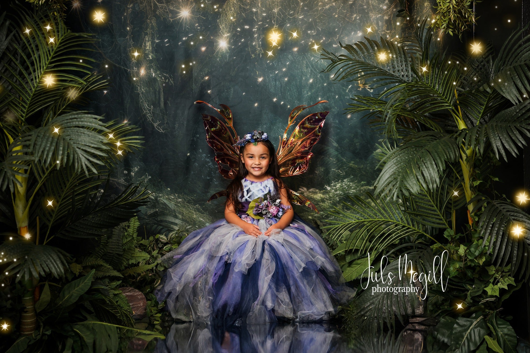 Kate Enchanted Fairy Forest Night Backdrop Designed by Mandy Ringe Photography