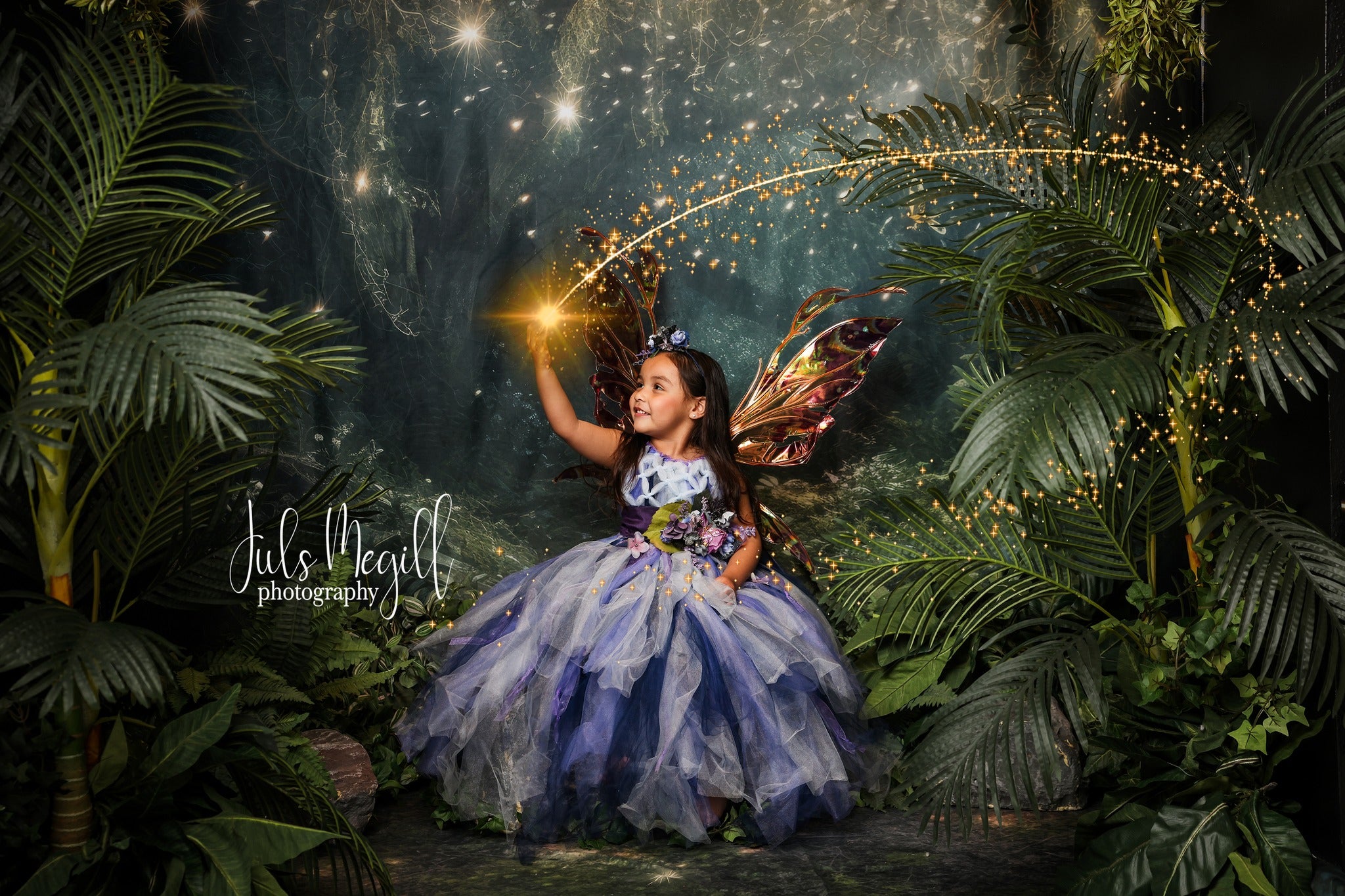 Kate Enchanted Fairy Forest Night Backdrop Designed by Mandy Ringe Photography