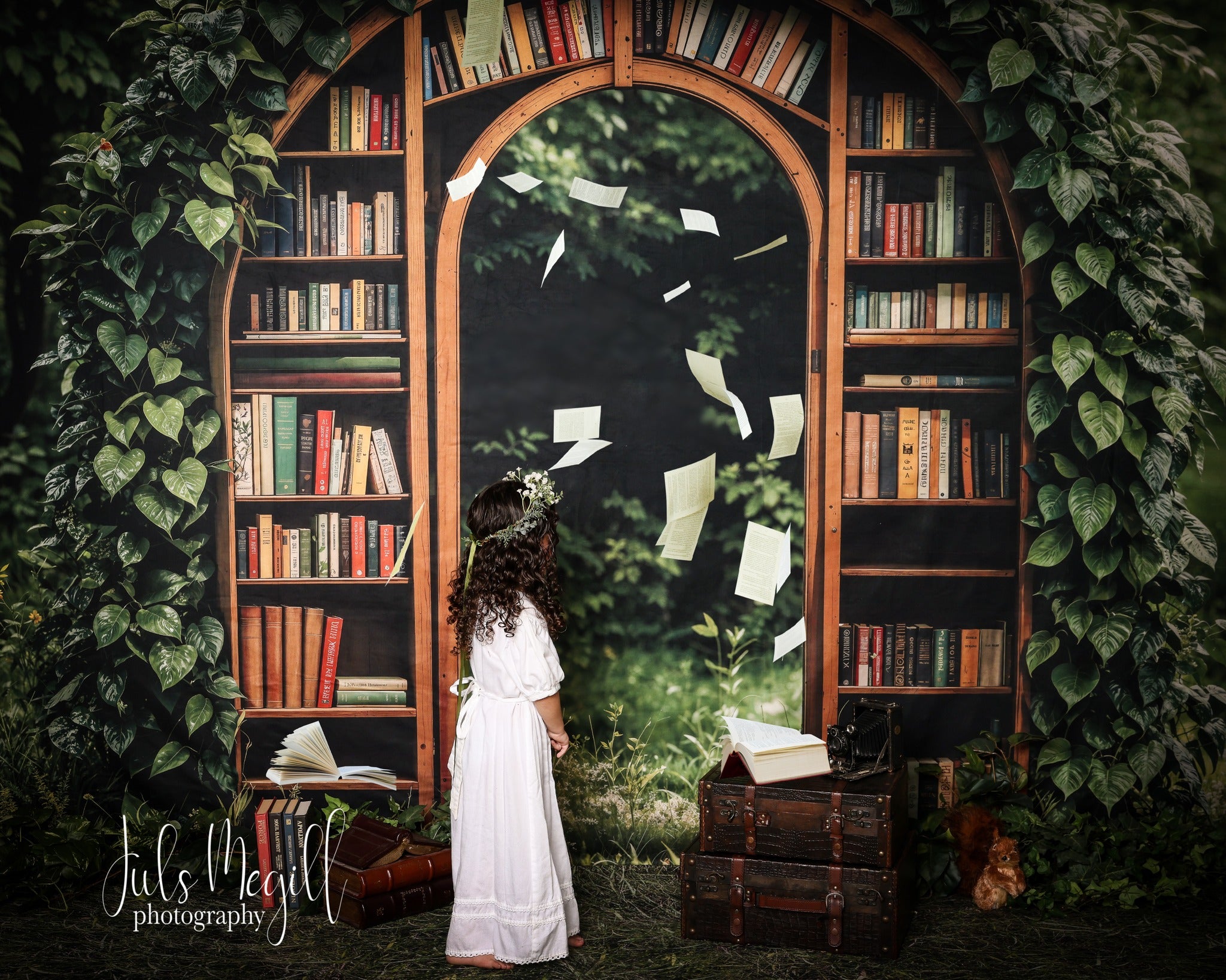 Kate Spring Garden Library Arch Backdrop Designed by Emetselch