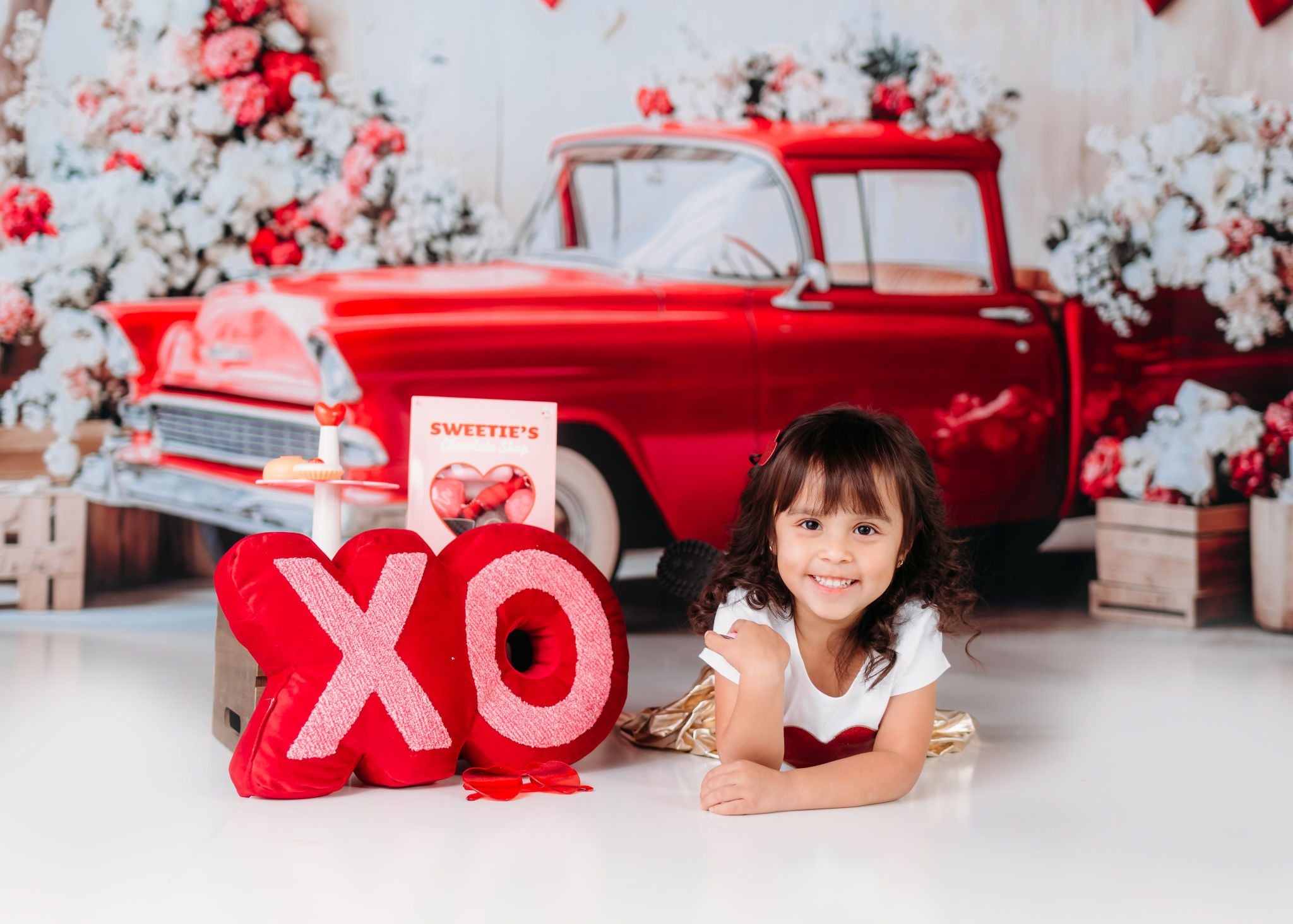 Kate Vintage Valentine’s Day Truck Backdrop Designed by Patty Roberts