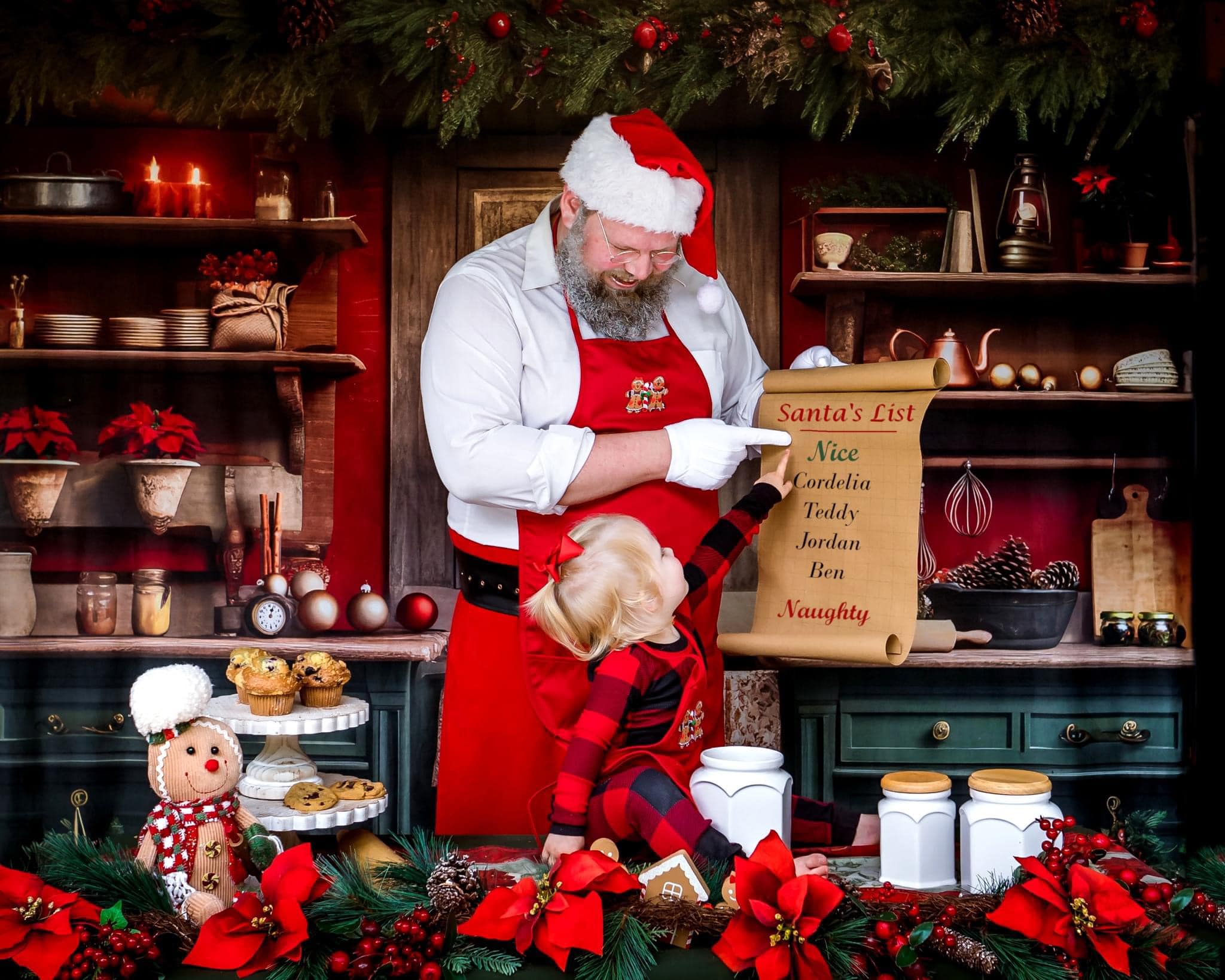 Kate Christmas Kitchen Backdrop Designed by Mandy Ringe Photography