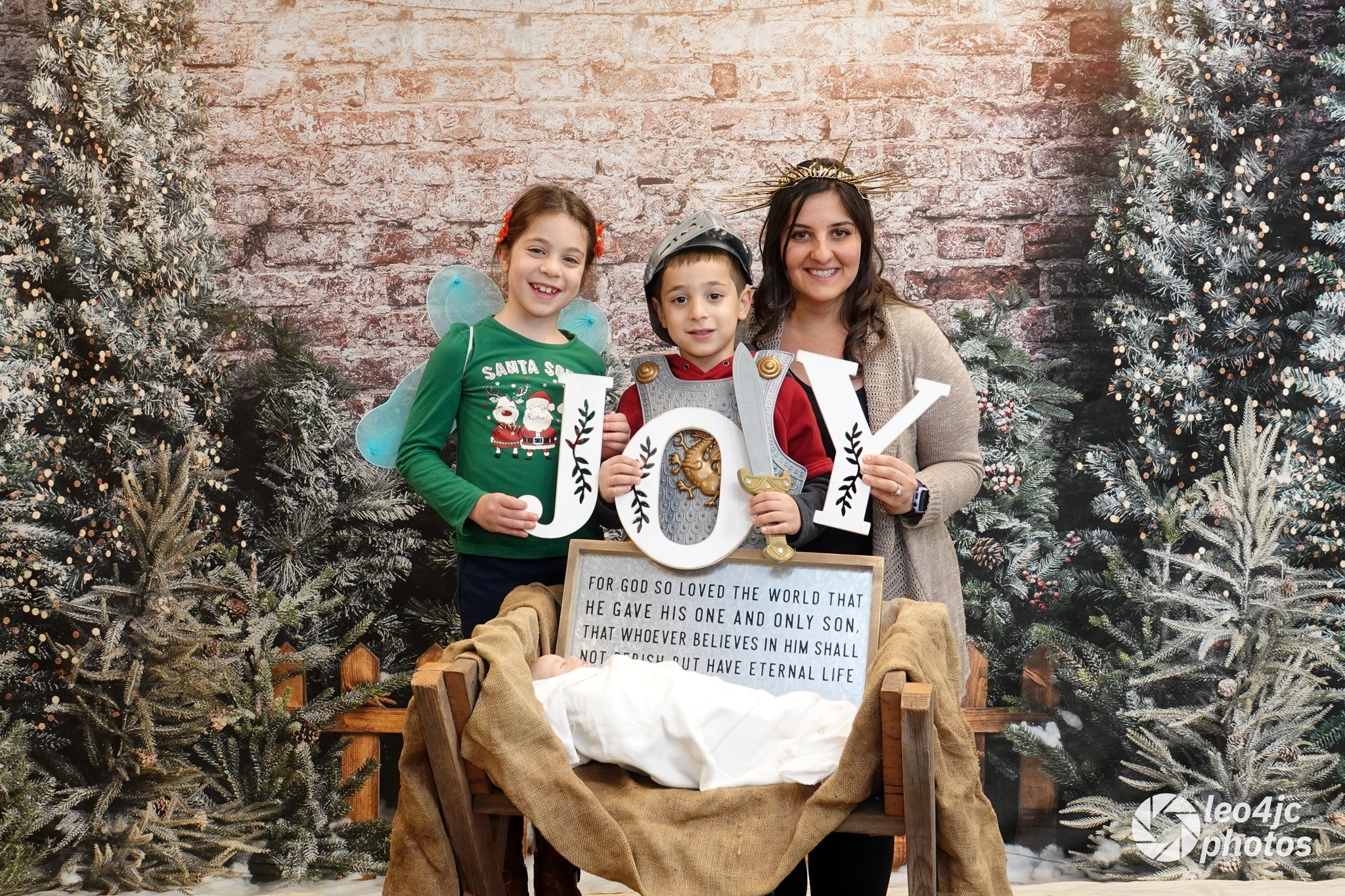 Kate Christmas Outdoor Fence Trees Lights Backdrop Designed by Abbas Studio