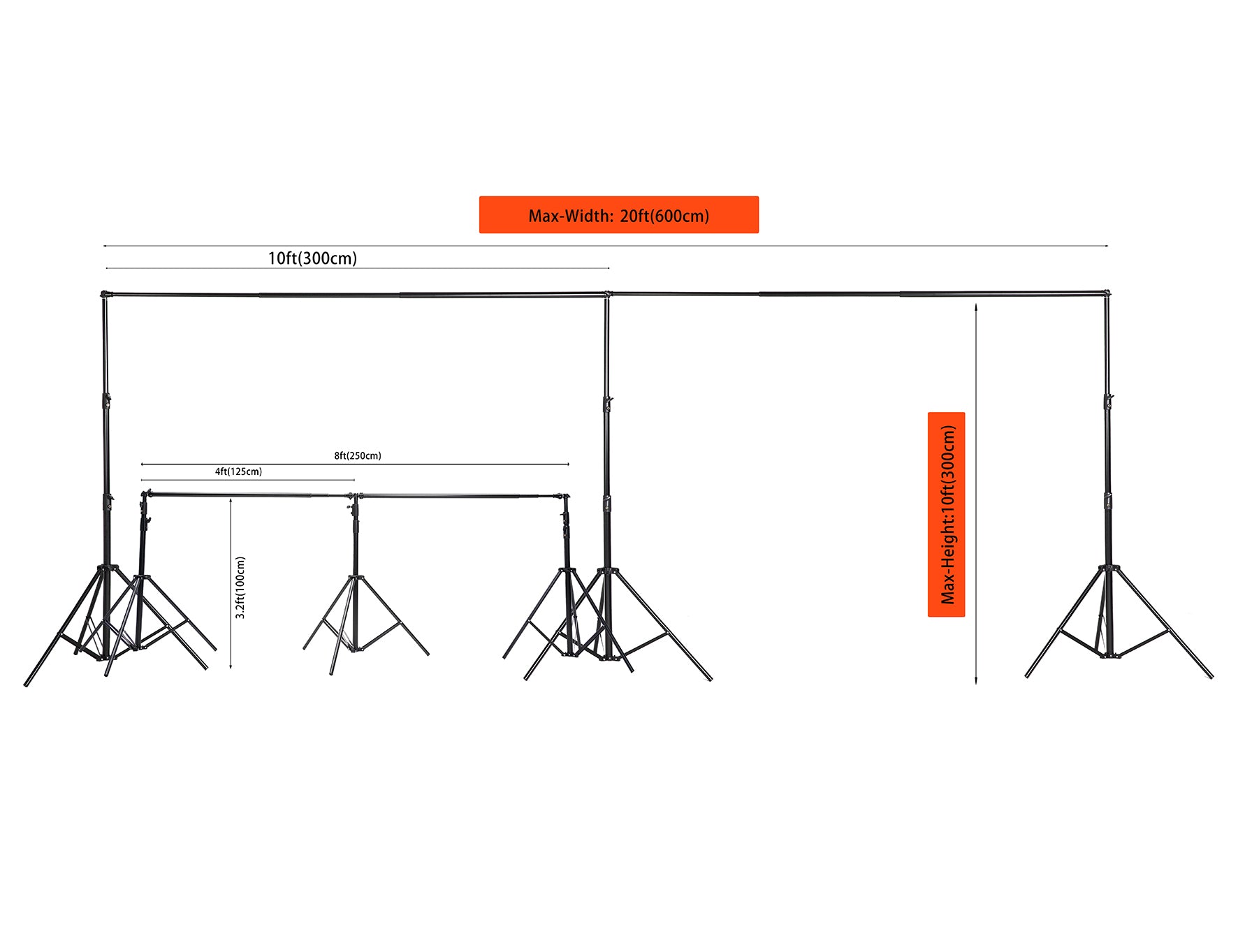 Kate 6x3m Frame Stand for room set( including 8 clips + one carrying case) - Kate Backdrop AU