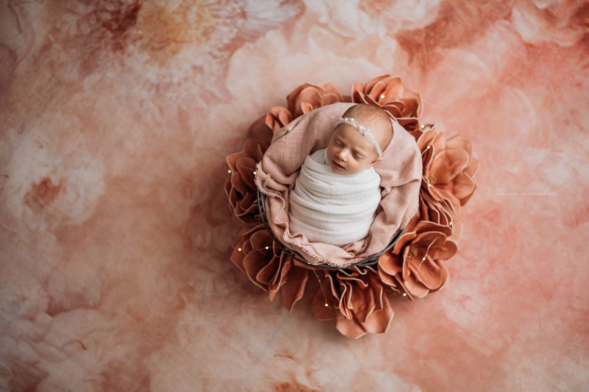 Kate Pink Vintage Flower Backdrop Portrait Designed by GQ - Kate Backdrop AU