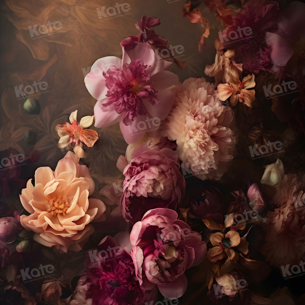 Kate Abstract Flower Backdrop Fine Art Brown for Photography