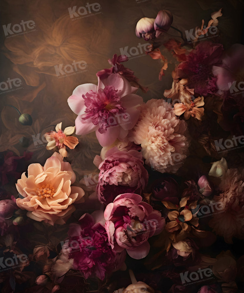 Kate Abstract Flower Backdrop Fine Art Brown for Photography