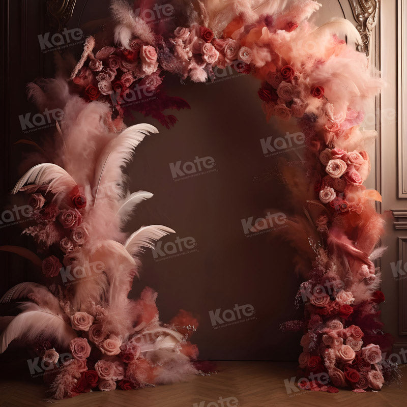 Kate Boho Red Flower Backdrop Portrait for Photography