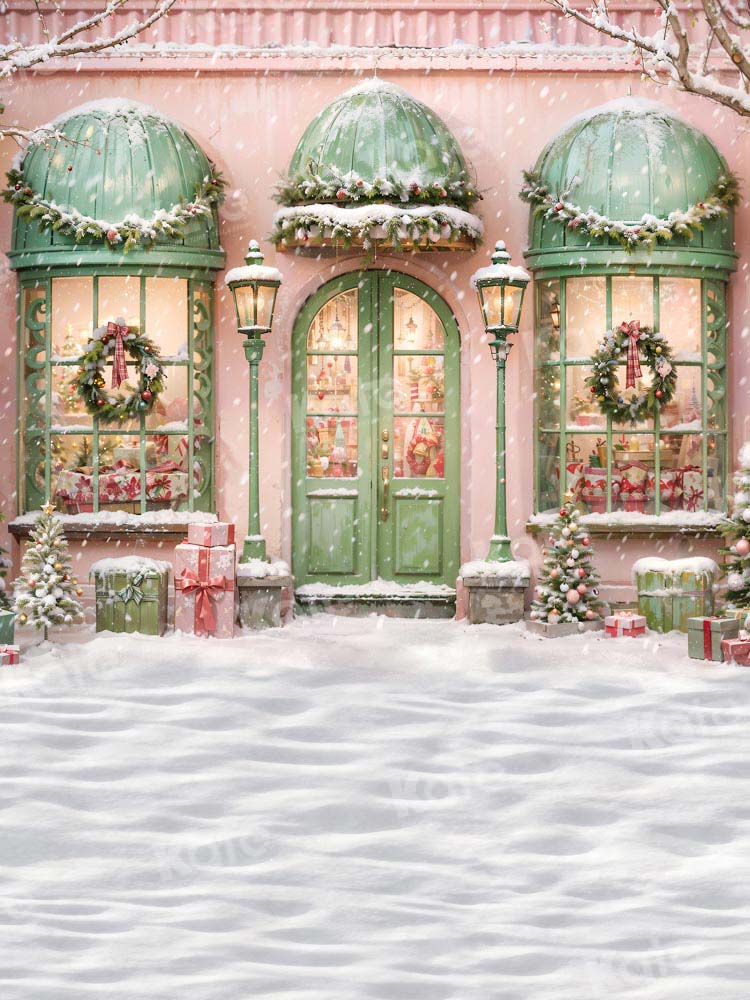 Kate Snow Christmas Gift House Backdrop for Photography