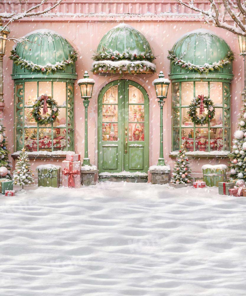 Kate Snow Christmas Gift House Backdrop for Photography