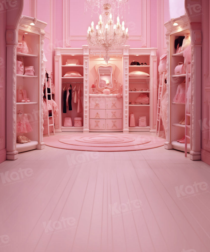 Kate Fantasy Backdrop Pink  Princess Cloakroom Designed by Chain Photography