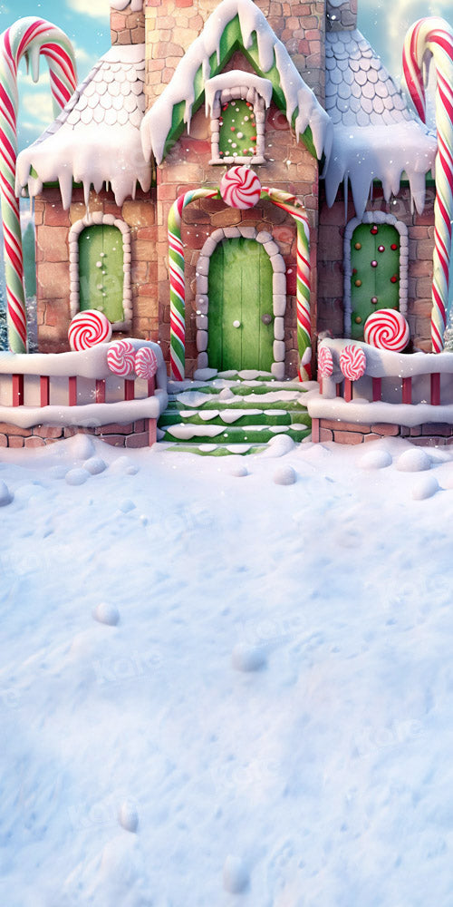 Kate Snow Candy Christmas House Backdrop Designed by Emetselch