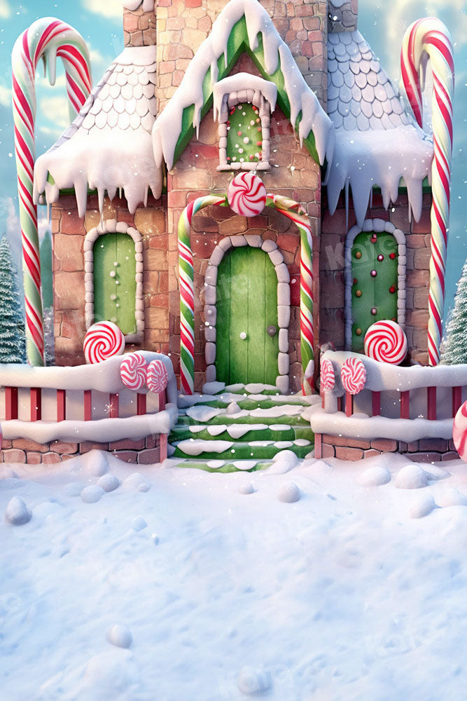 Kate Snow Candy Christmas House Backdrop Designed by Emetselch