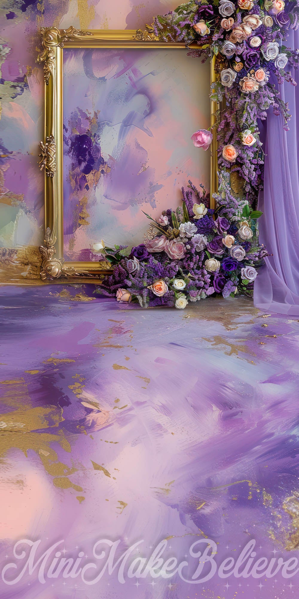 Kate Sweep Purple Fine Art Backdrop Designed by Mini Makebelieve