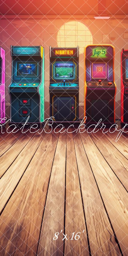 Kate Sweep Colorful Game Arcade Backdrop Designed by Lidia Redekopp