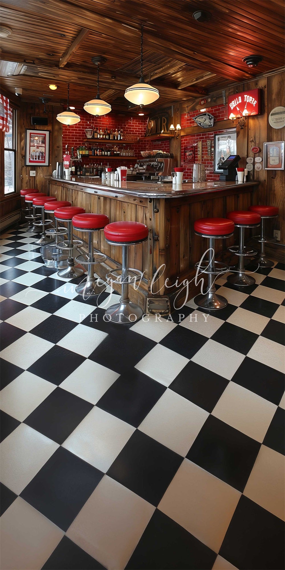 Kate Sweep 50s Diner Retro Backdrop Designed by Megan Leigh