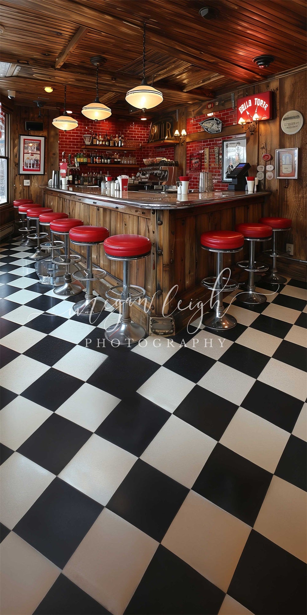 Kate Sweep 50s Diner Retro Backdrop Designed by Megan Leigh